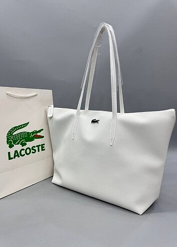 Beyaz Lacoste Çanta 