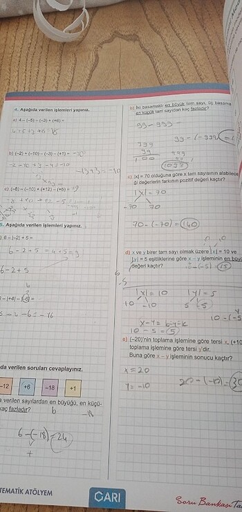 Beden 7.sınıf matematik soru Bankası