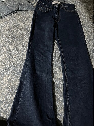 32 Beden Koton flare fit mid rise ispanyol kot