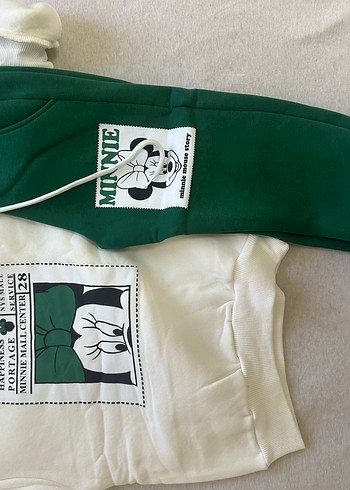 Kız Çocuk Minnie Baskılı Rahat Eşofman Takımı - Görsel 2