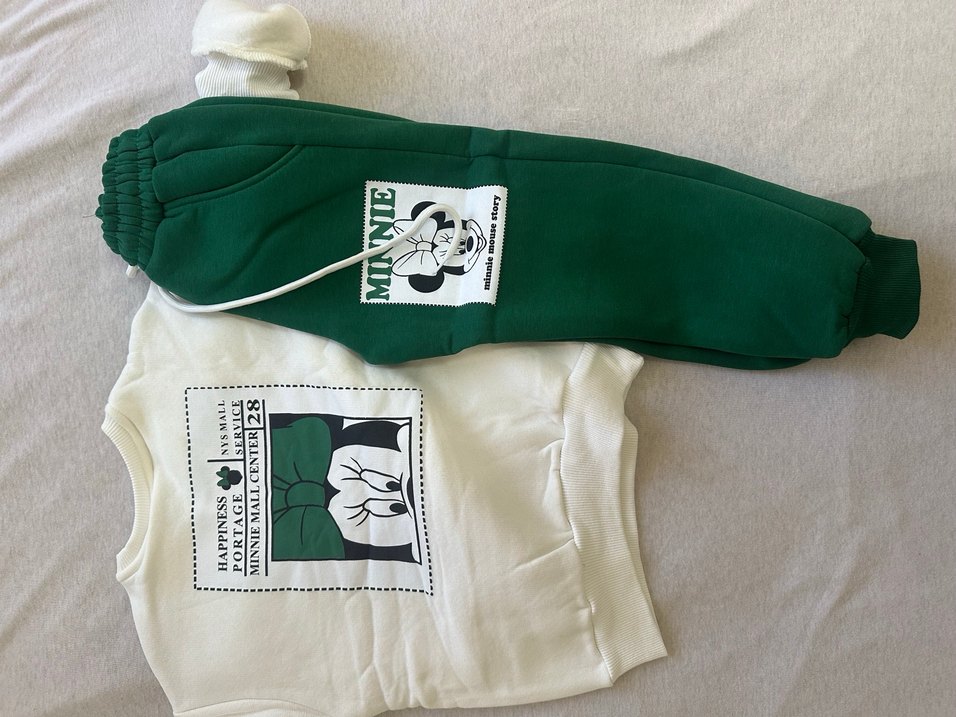 Kız Çocuk Minnie Baskılı Rahat Eşofman Takımı - Görsel 2