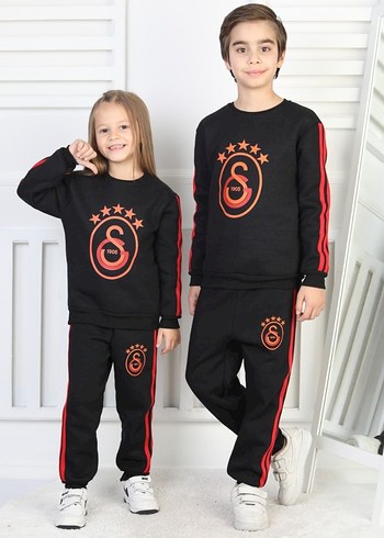 Siyah Baskılı Erkek Çocuk Eşofman Takımı 5/6 yaş giyebilir - Görsel 2