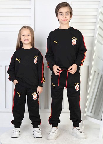 Erkek Çocuk Siyah Galatasaray Eşofman Takımı - Görsel 2
