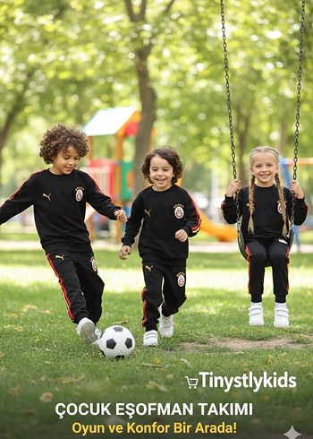 Erkek Çocuk Galatasaray Siyah Eşofman Takımı - Görsel 5