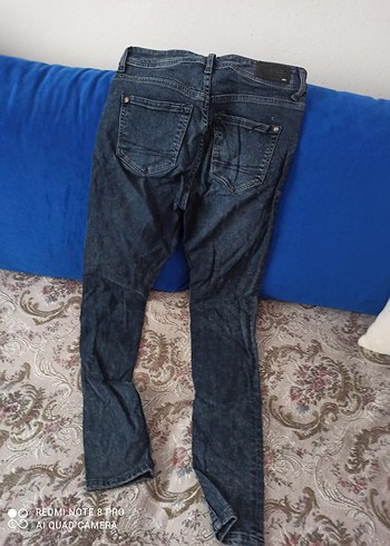 Siyah Kemerli Regular Fit Kadın Kot Pantolon - Görsel 3