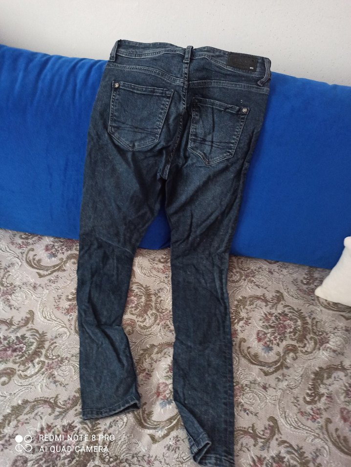 Siyah Kemerli Regular Fit Kadın Kot Pantolon - Görsel 3