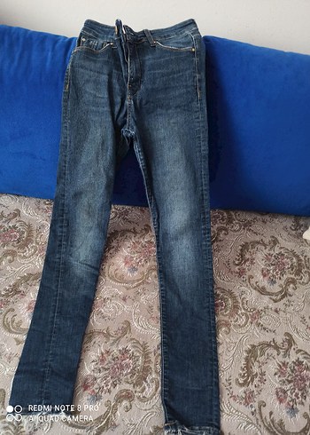 Kadın Mavi Denim Düğmeli - Görsel 4