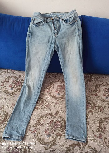Kadın Mavi Denim Düğmeli - Görsel 2