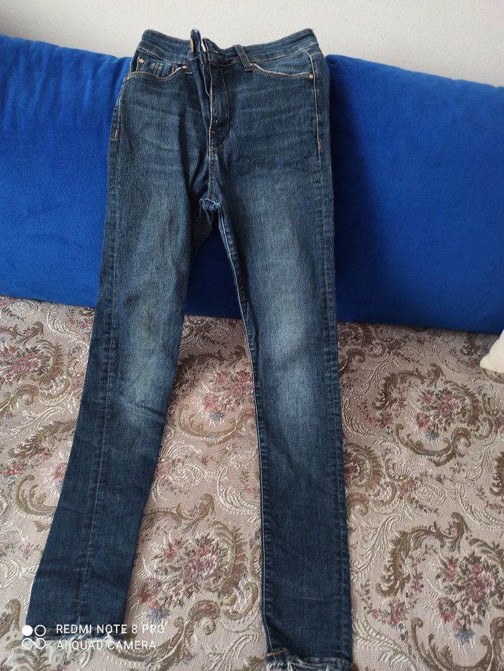 Kadın Mavi Denim Düğmeli - Görsel 4