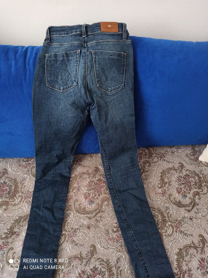 Kadın Mavi Denim Düğmeli - Görsel 3