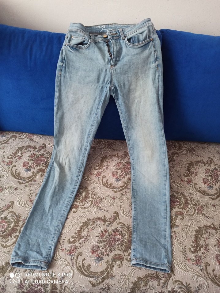 Kadın Mavi Denim Düğmeli - Görsel 2