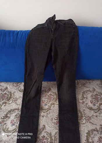 Colins Kadın Düğmeli siyah fıkralı Pantolon - Görsel 3