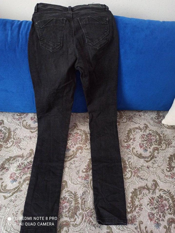 Colins Kadın Düğmeli siyah fıkralı Pantolon - Görsel 2