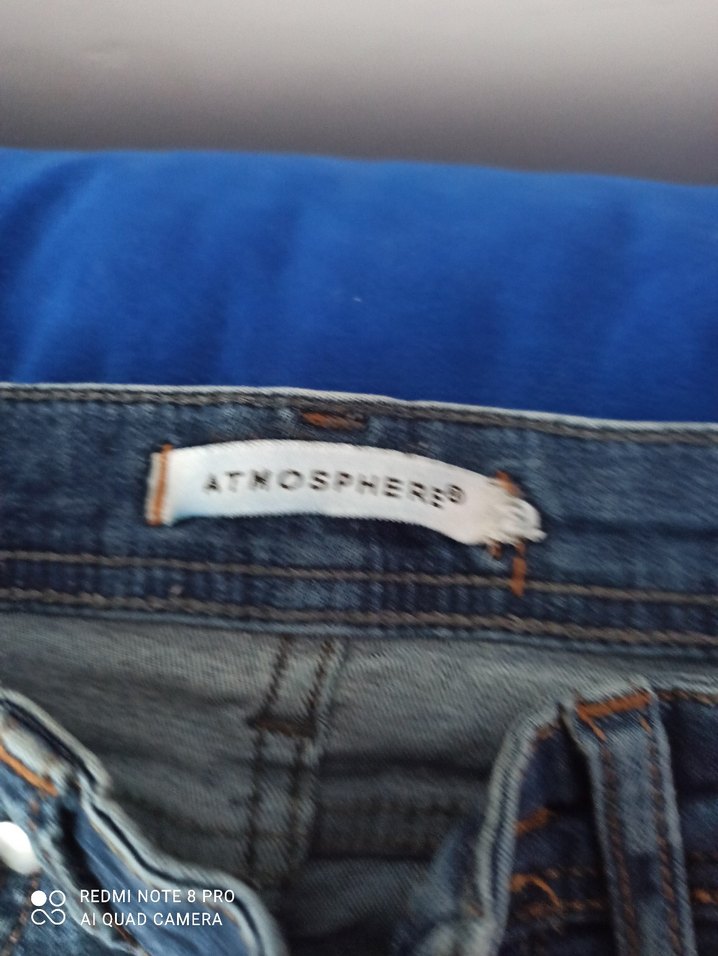 Mavi kadın  Kot Pantolon - Görsel 2