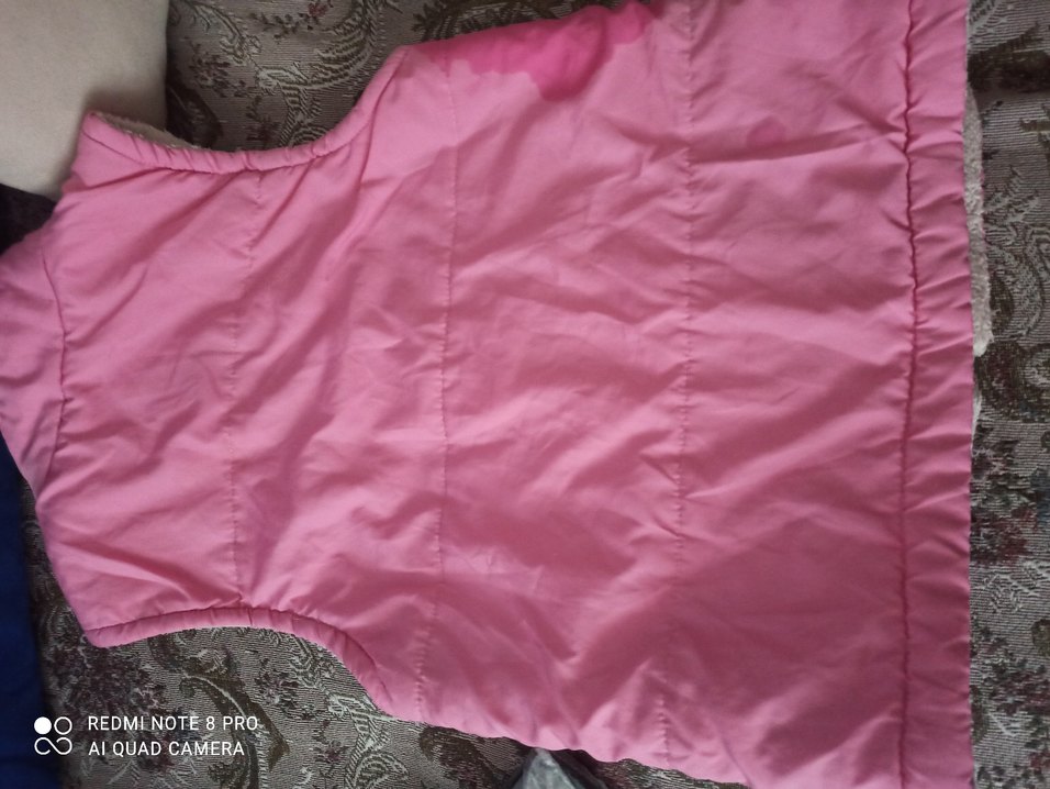 Kız Çocuk Pembe Fermuarlı Yelek - Görsel 3