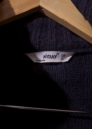 Lacivert uzun hırka şık model fermuarlı - Görsel 5