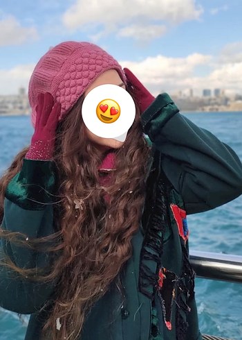 Düğmeli Nakışlı Yeşil Uzun Tasarım Kaban - Görsel 6