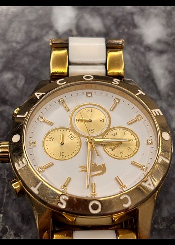 Lacoste Kadın Beyaz Altın Spor Şık Saat - Görsel 5