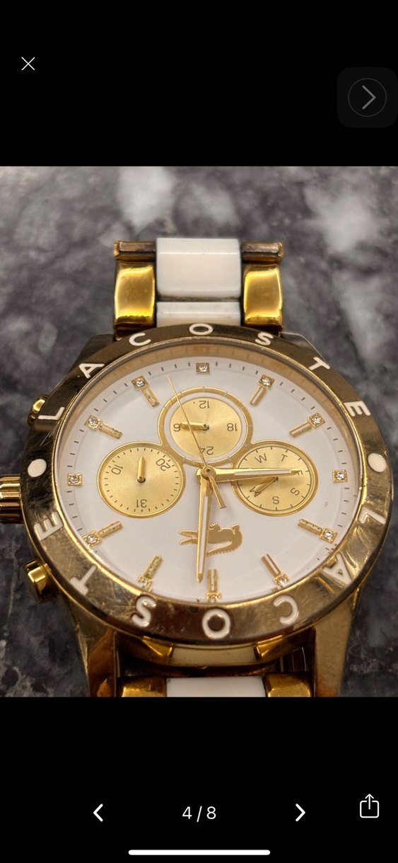 Lacoste Kadın Beyaz Altın Spor Şık Saat - Görsel 5