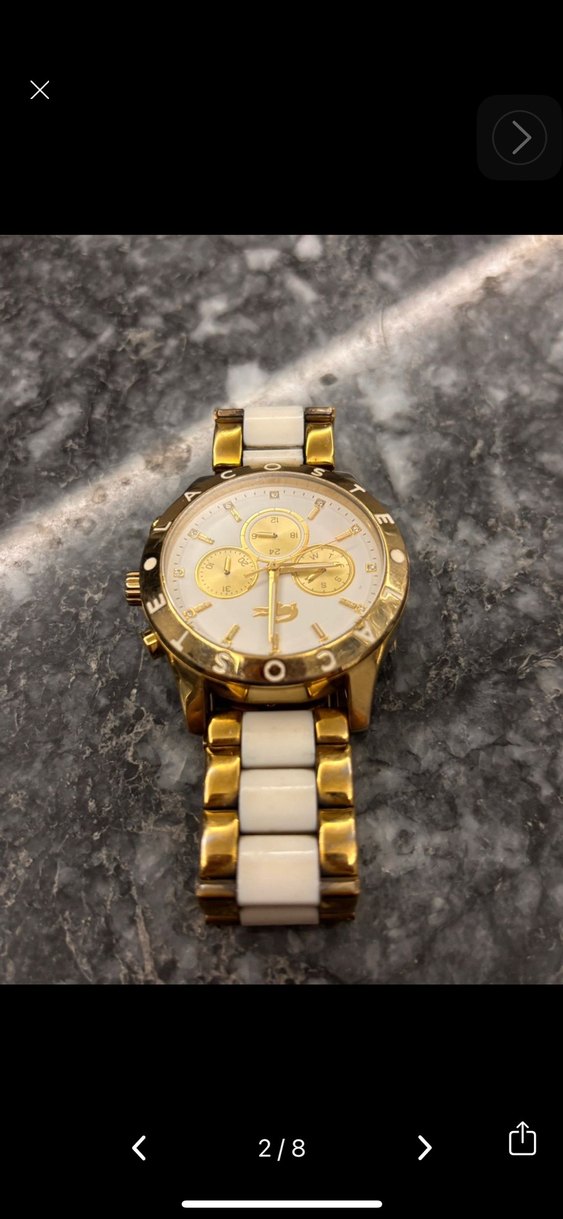 Lacoste Kadın Beyaz Altın Spor Şık Saat - Görsel 3