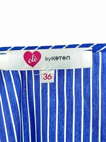36 Beden mavi Renk Koton Bluz %70 İndirimli.