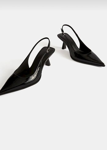 BERSHKA KISA SİVRİ TOPUKLU ARKASI AÇIK AYAKKABI - Görsel 5