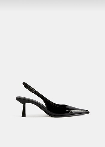 BERSHKA KISA SİVRİ TOPUKLU ARKASI AÇIK AYAKKABI - Görsel 3