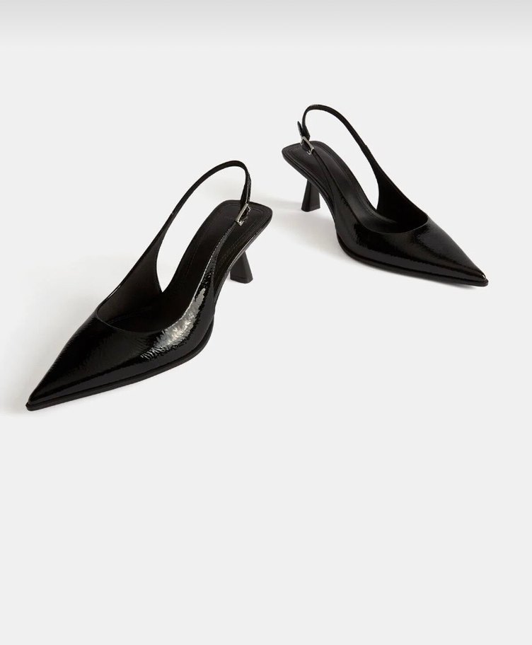 BERSHKA KISA SİVRİ TOPUKLU ARKASI AÇIK AYAKKABI - Görsel 5