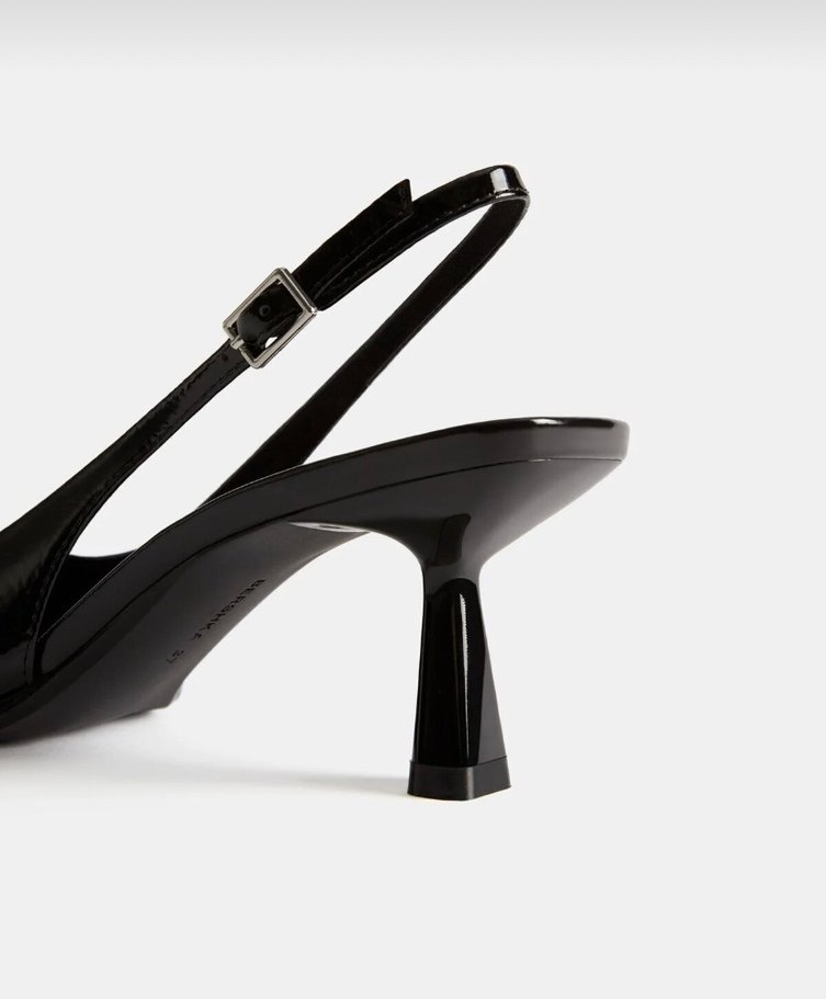 BERSHKA KISA SİVRİ TOPUKLU ARKASI AÇIK AYAKKABI - Görsel 4