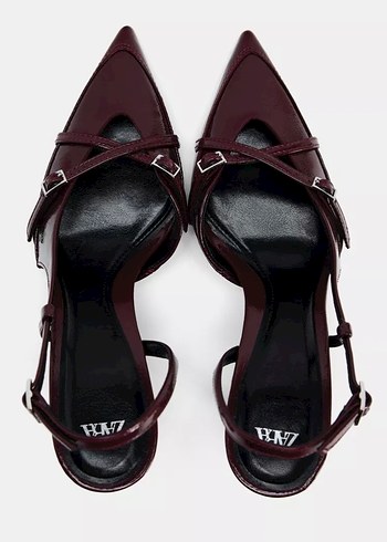 ZARA TOKALI ŞERİTLİ TOPUKLU AYAKKABI - Görsel 5