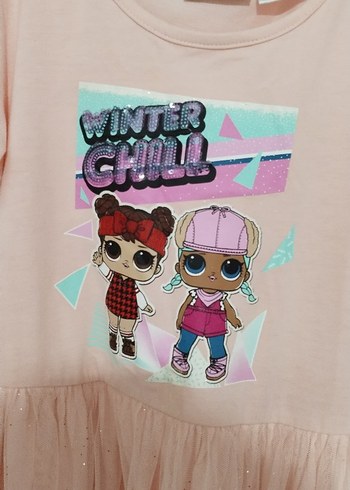 LC Waikiki Pembe Uzun Kollu Kız Çocuk Elbise