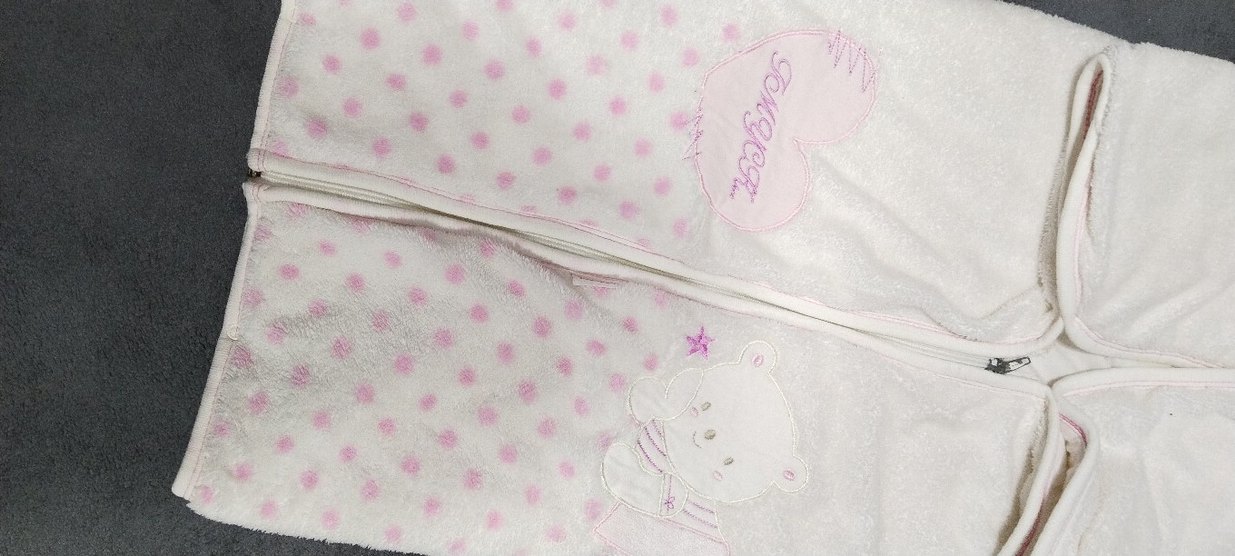 Bebek battaniyesi pembe beyaz - Görsel 5