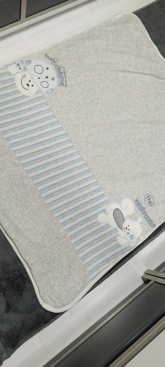 Gri Nakışlı Çocuk Battaniyesi - Görsel 3