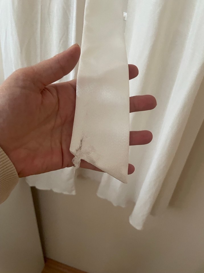 Nakışlı Bohem Uzun Beyaz Kadın Sabahlık - Görsel 2