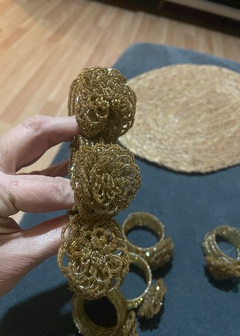 Bohem Tarzı Nakışlı Boncuklu peçete halkası - Görsel 6