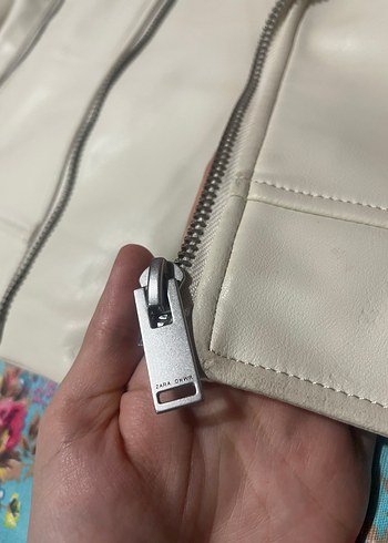 Beyaz Erkek Deri Ceket - Görsel 8