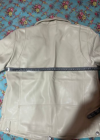 Beyaz Erkek Deri Ceket - Görsel 3