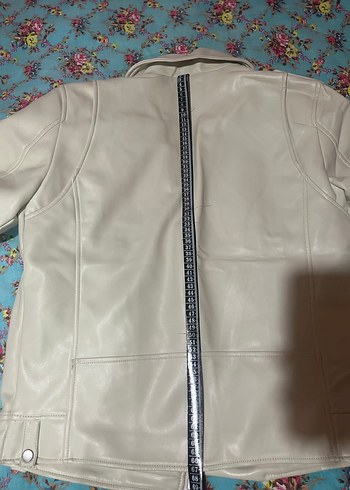 Beyaz Erkek Deri Ceket - Görsel 2