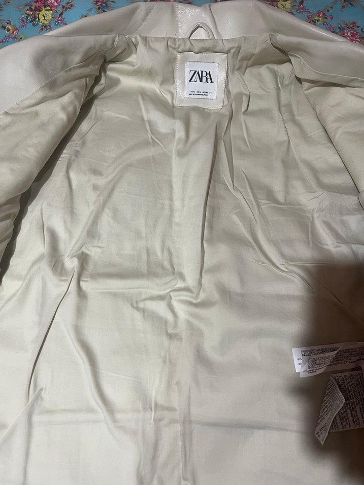 Beyaz Erkek Deri Ceket - Görsel 5