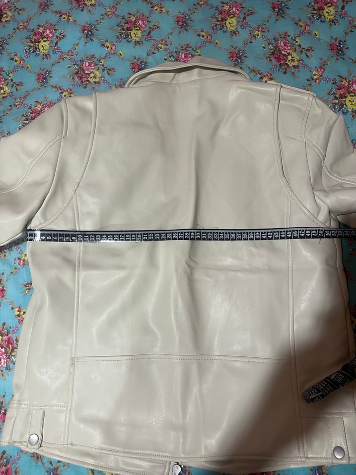 Beyaz Erkek Deri Ceket - Görsel 3