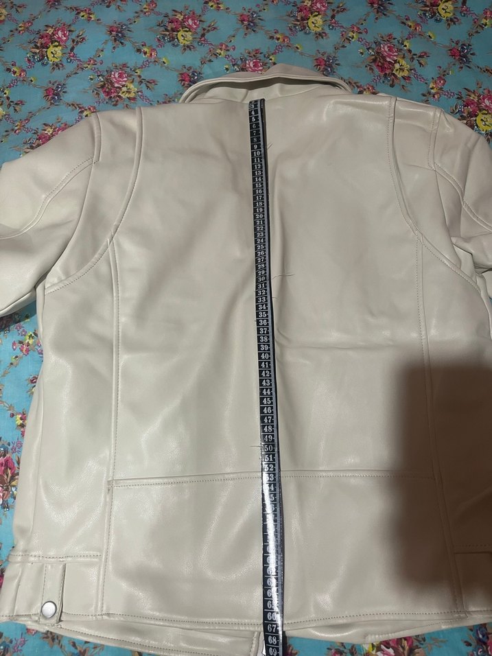 Beyaz Erkek Deri Ceket - Görsel 2