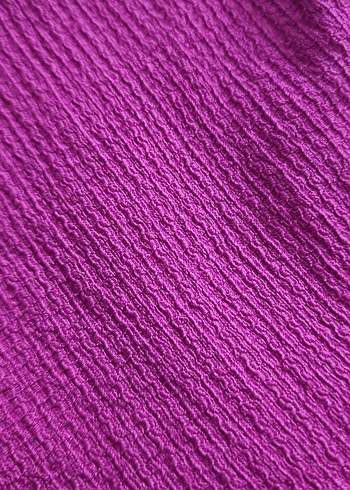 Etek Gorunumlu Sortlu Mor Elbise - Görsel 5