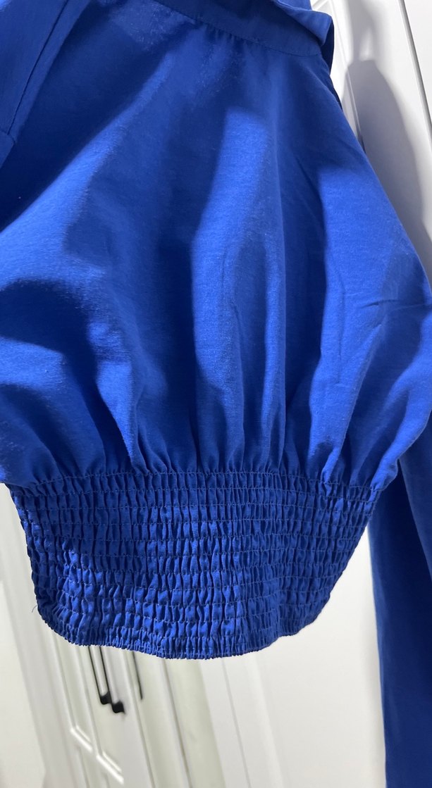 Düğmeli Lacivert  Kadın Gömlek - Görsel 4