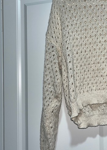 Bej Örgü Kadın Kazak - Görsel 3