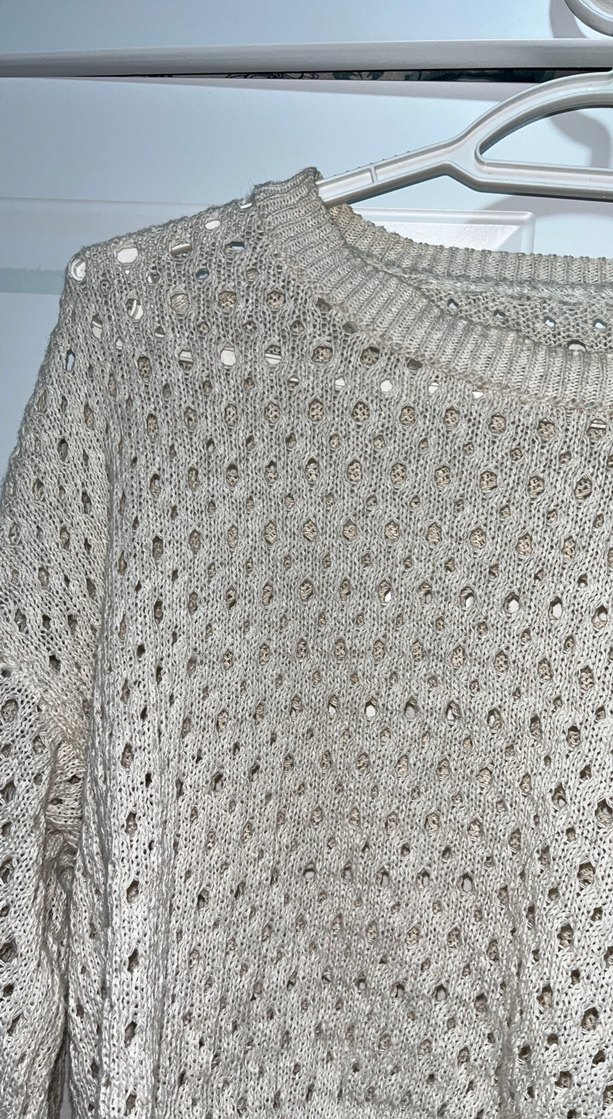 Bej Örgü Kadın Kazak - Görsel 2