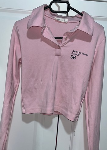 Düğmeli Uzun Kollu Pembe Kadın Gömlek - Görsel 2