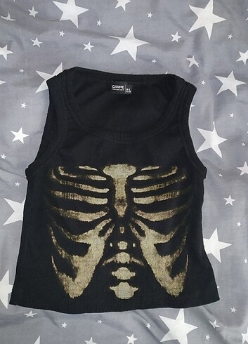 İskelet desenli crop