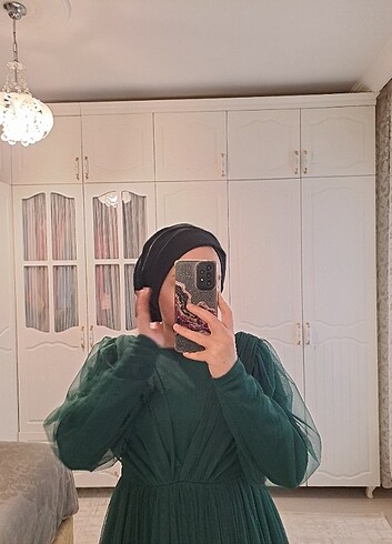 s Beden yeşil Renk Elbise