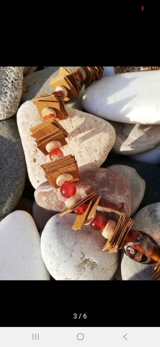 Akik taşlı kısa kolye - Görsel 3