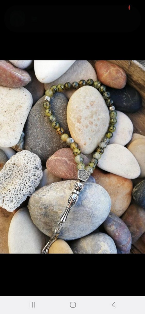 8 mm Damarlı Akik tesbih - Görsel 2